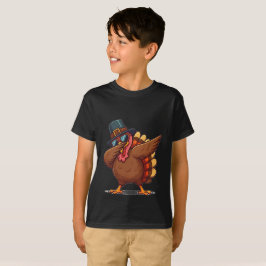 Thanksgivingen Cute Dabbing Funny Turkey T Shirt
