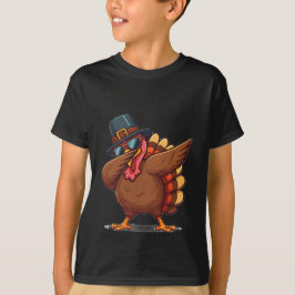Thanksgivingen Cute Dabbing Funny Turkey T Shirt