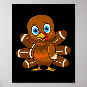 Thanksgivingen Cute Fall Boys i Turkiet Poster