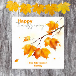 Thanksgivingen elegant Artistic Fall Maple Löv Poster