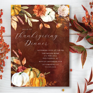 Thanksgivingen elegant höstpumpa inbjudningar