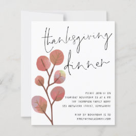 Thanksgivingen Enkel budget Löv Inbjudan