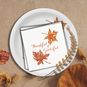 Thanksgivingen Fall Autumn Foliage Friendsgiving Pappersservett
