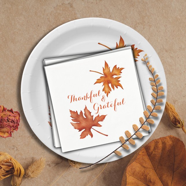 Thanksgivingen Fall Autumn Foliage Friendsgiving Pappersservett (Skapare uppladdad)