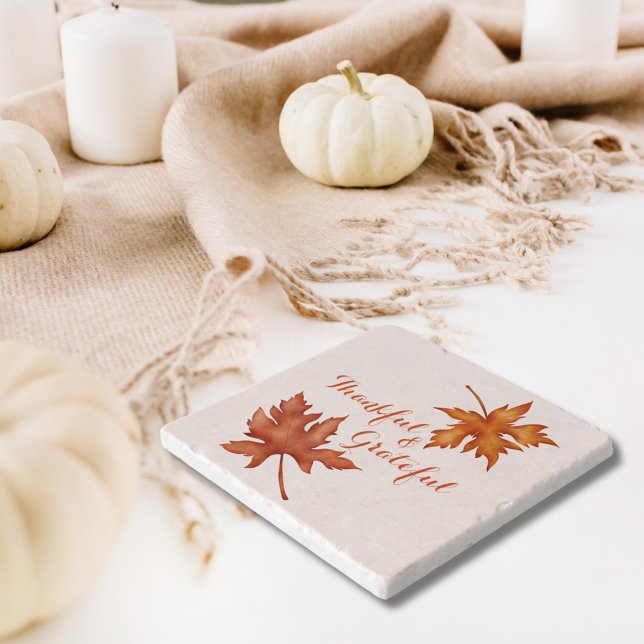 Thanksgivingen Fall Autumn Foliage Friendsgiving Stenunderlägg (Skapare uppladdad)