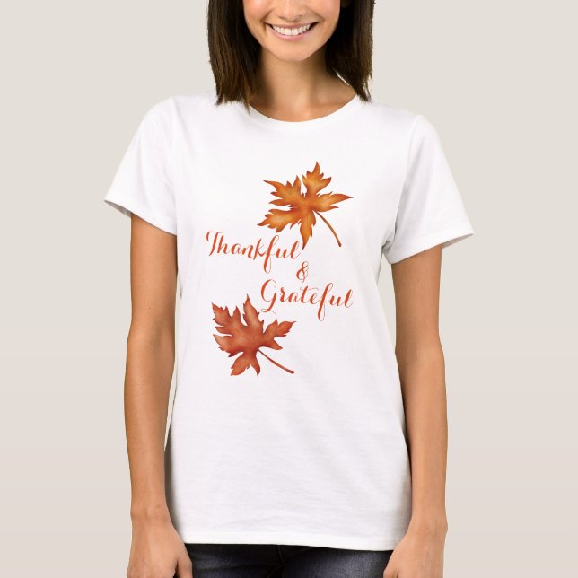 Thanksgivingen Fall Autumn Foliage Friendsgiving T Shirt (Framsida)