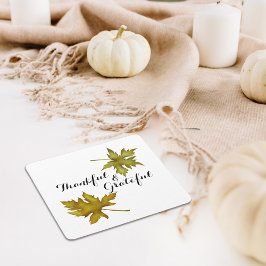 Thanksgivingen Fall Autumn Foliage Friendsgiving Underlägg Papper Kvadrat