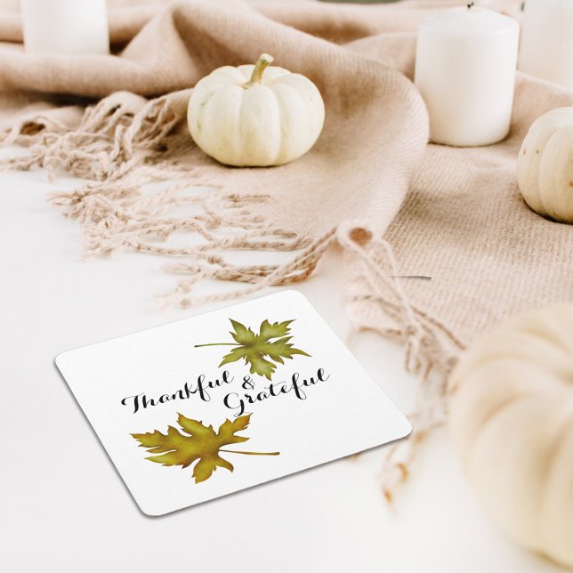 Thanksgivingen Fall Autumn Foliage Friendsgiving Underlägg Papper Kvadrat (Skapare uppladdad)
