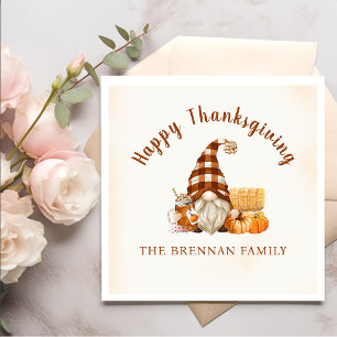 Thanksgivingen Fall Gnomes Pappersservett
