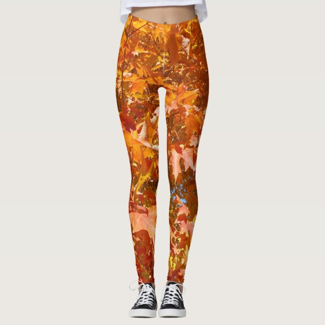 Thanksgivingen Fall löv Leggings (Framsida)