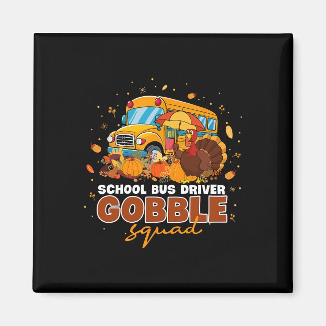 Thanksgivingen Fall P för drivrutin för Buss, gobb Magnet (Framsidan)