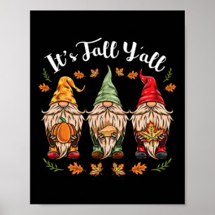 Thanksgivingen Fall Y'all Gnomes Poster