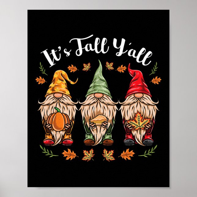 Thanksgivingen Fall Y'all Gnomes Poster (Framsidan)