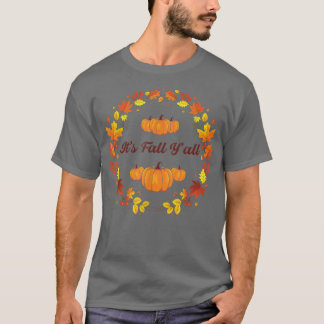 Thanksgivingen Fall Yall Pumpkin Autumn Löv T Shirt
