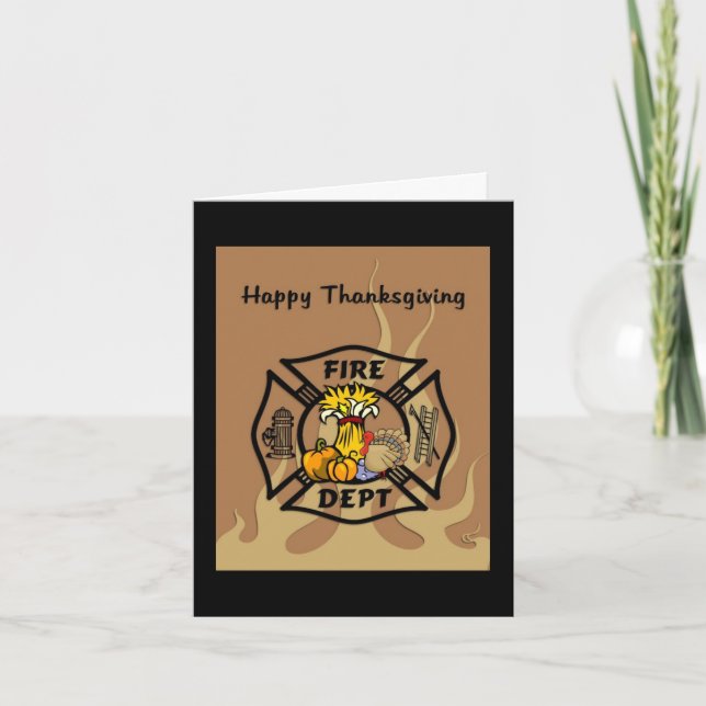 Thanksgivingen Firefighter Helgkort (Framsida)