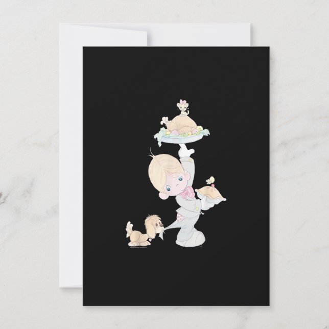 Thanksgivingen för ädelmodsdjur Turkiet Dinner Dol Inbjudningar (Framsida)