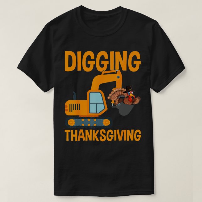Thanksgivingen för Grävande av punktskatteparator  T Shirt (Design framsida)
