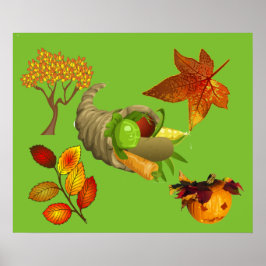 Thanksgivingen för höst färger kopiering poster