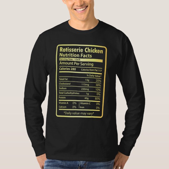 Thanksgivingen för näringsfakturor i Rotisserie Ch T Shirt (Framsida)