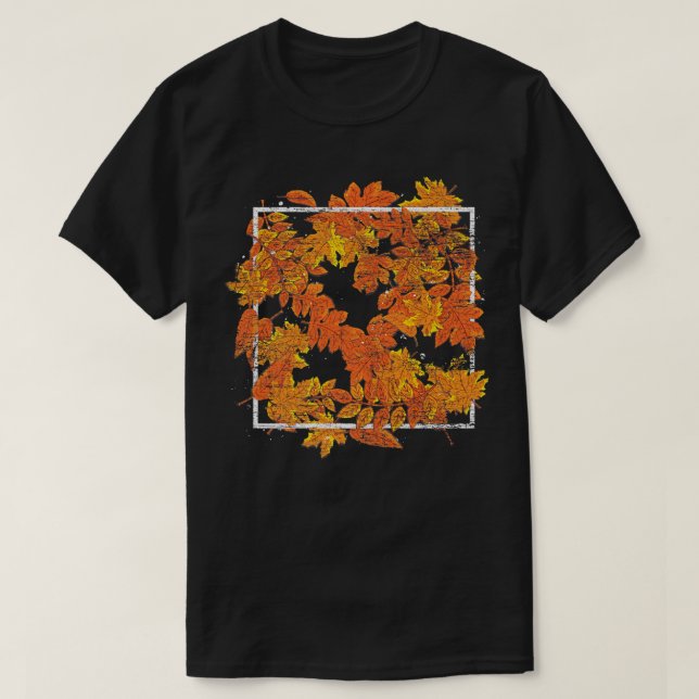 Thanksgivingen för naturskog i Höst löv T Shirt (Design framsida)