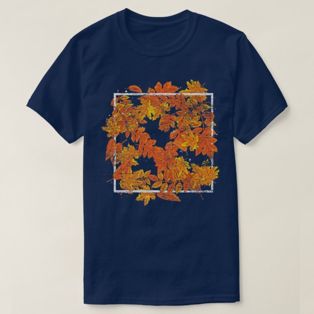 Thanksgivingen för naturskog i Höst löv T Shirt (Design framsida)