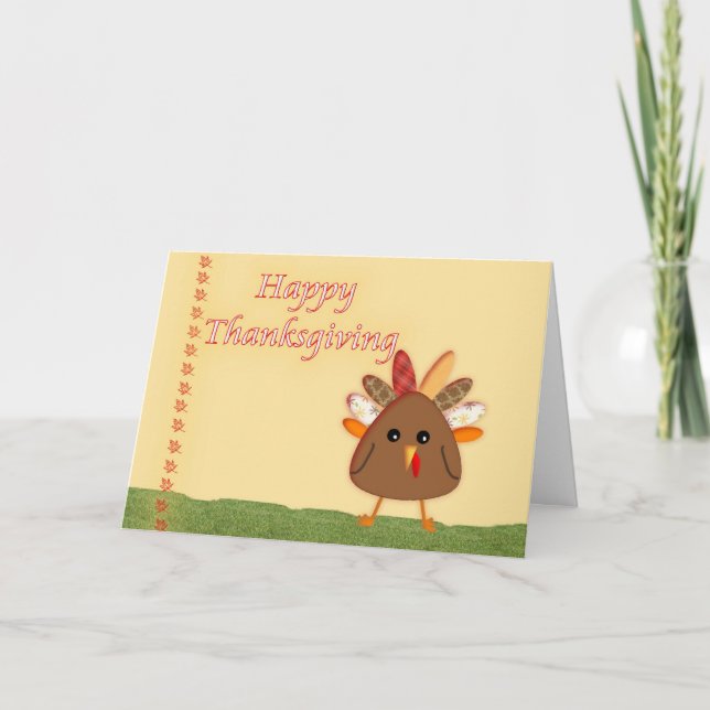 Thanksgivingen för Tecknad i Turkiet Helgkort (Framsida)