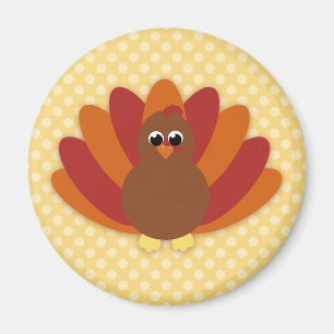Thanksgivingen för Tecknad i Turkiet Magnet