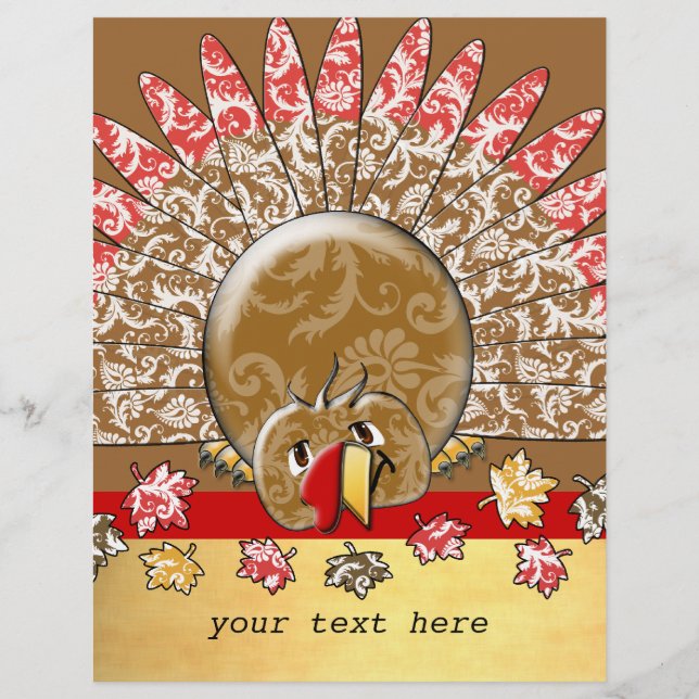 Thanksgivingen för Tecknad i Turkiet Reklamblad (Framsidan)