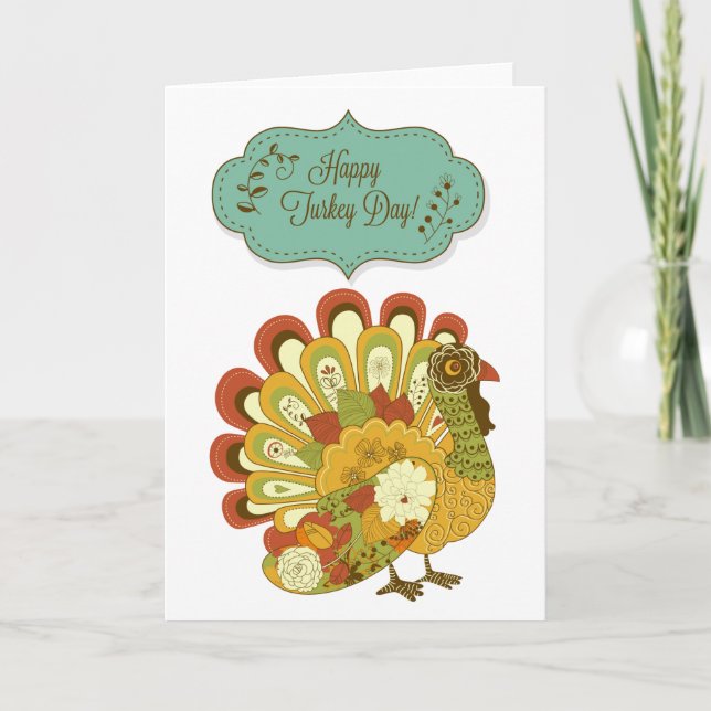 Thanksgivingen för Turkiets Lycklig-dag i Turkiet Helgkort (Framsida)