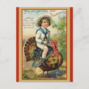 Thanksgivingen för Vintage i Turkiet Vykort
