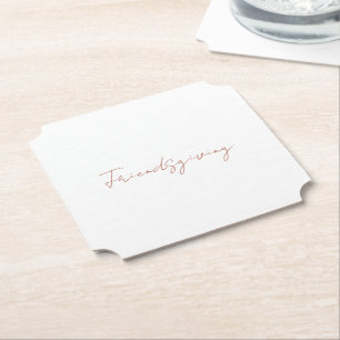 Thanksgivingen Friendsgiving Fall Cinnamon Text Underlägg Papper