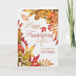Thanksgivingen ge Tack för välsignelser hösten Helgkort