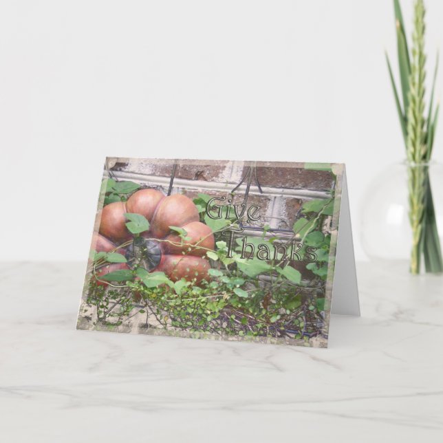 thanksgivingen "Ge tack" Helgkort (Framsida)