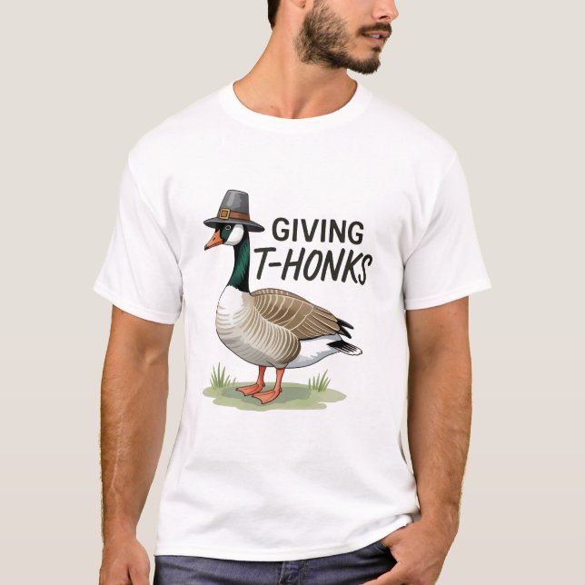 Thanksgivingen ge tankar t shirt (Framsida)