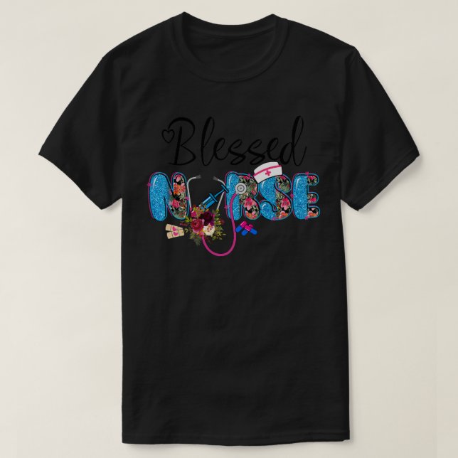 Thanksgivingen Gi för välsignad sjuksköterska/höst T Shirt (Design framsida)