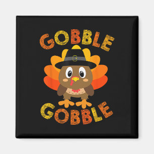 Thanksgivingen Gobble Turkey Little Boys Girls Kid Magnet