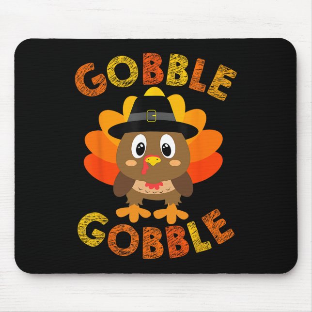 Thanksgivingen Gobble Turkey Little Boys Girls Kid Musmatta (Framsidan)