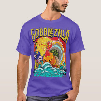 Thanksgivingen Gobblezilla 1 i Turkiet T Shirt
