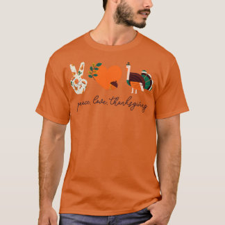 Thanksgivingen Happy thanksgiving Peace Kärlek T Shirt