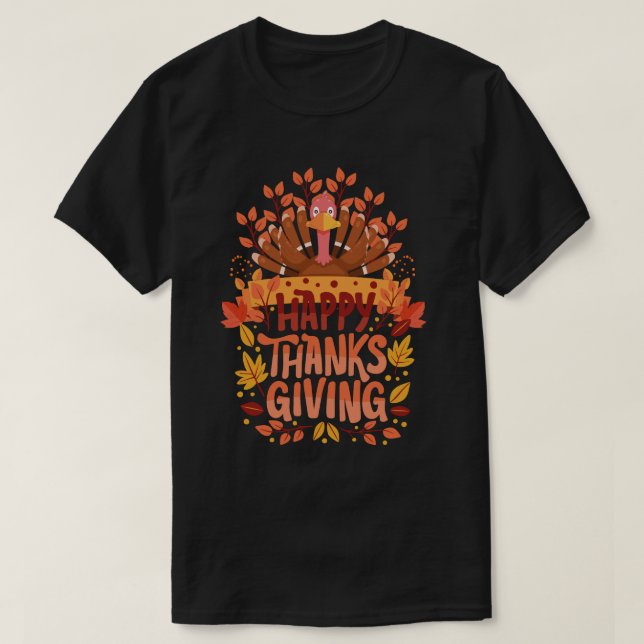 Thanksgivingen happy thanksgiving t shirt (Design framsida)