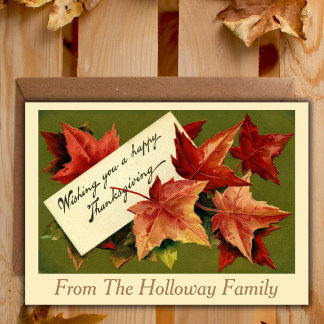 Thanksgivingen happy thanksgiving Vintage Anpassni Helgkort