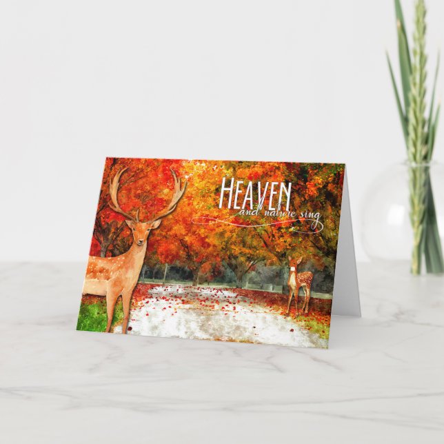 Thanksgivingen Heaven och Natur Sjunga Hösten Fore Helgkort (Framsida)