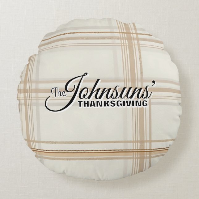 Thanksgivingen Höst elegant Rund Kudde (Framsidan)