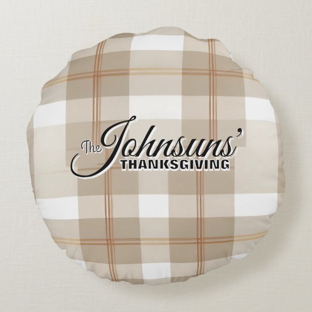 Thanksgivingen Höst elegant Rund Kudde (Baksidan)