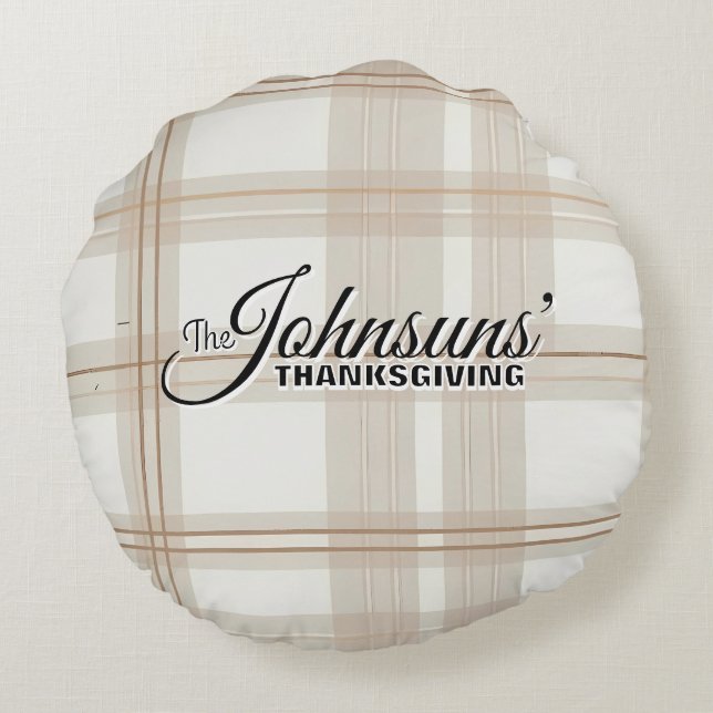 Thanksgivingen Höst elegant Rund Kudde (Baksidan)