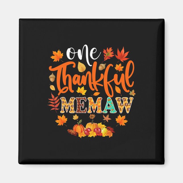 Thanksgivingen Höst höst för tacksam PM-Roligt Magnet (Framsidan)
