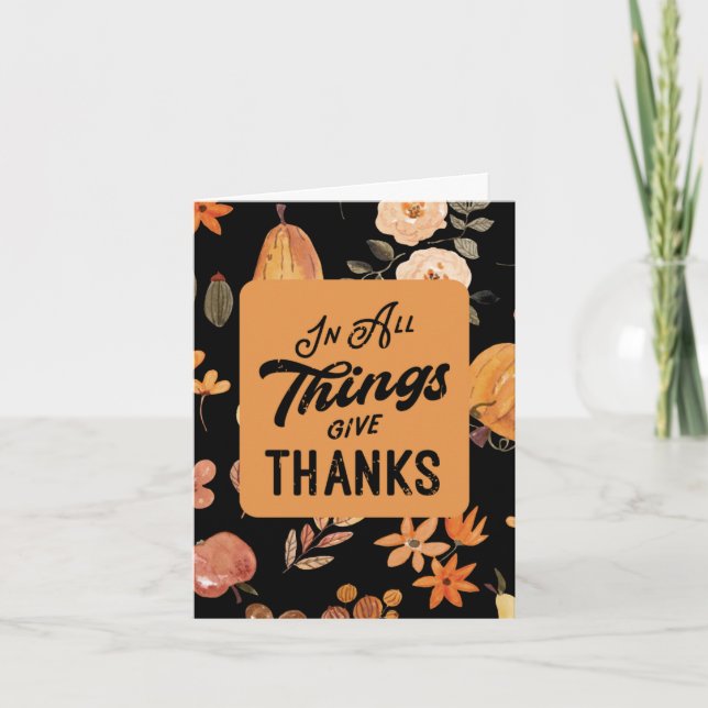 thanksgivingen "I Sak Ge tack" Helgkort (Framsida)