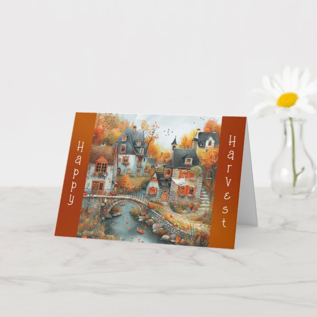 Thanksgivingen Illustration av höstbybrygga Kort (Liten växt)