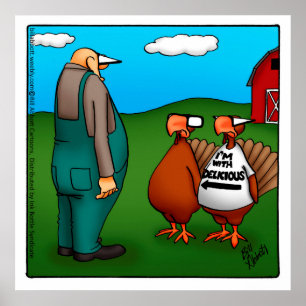 Thanksgivingen "Jag är med Delicious" Poster