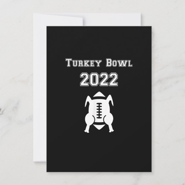 Thanksgivingen Jersey 2022: Turkiet Bowl Football  Inbjudningar (Framsida)